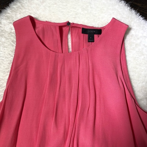 NWT J Crew Tiered Crepe Salmon Pink Tank Top - Picture 6 of 12